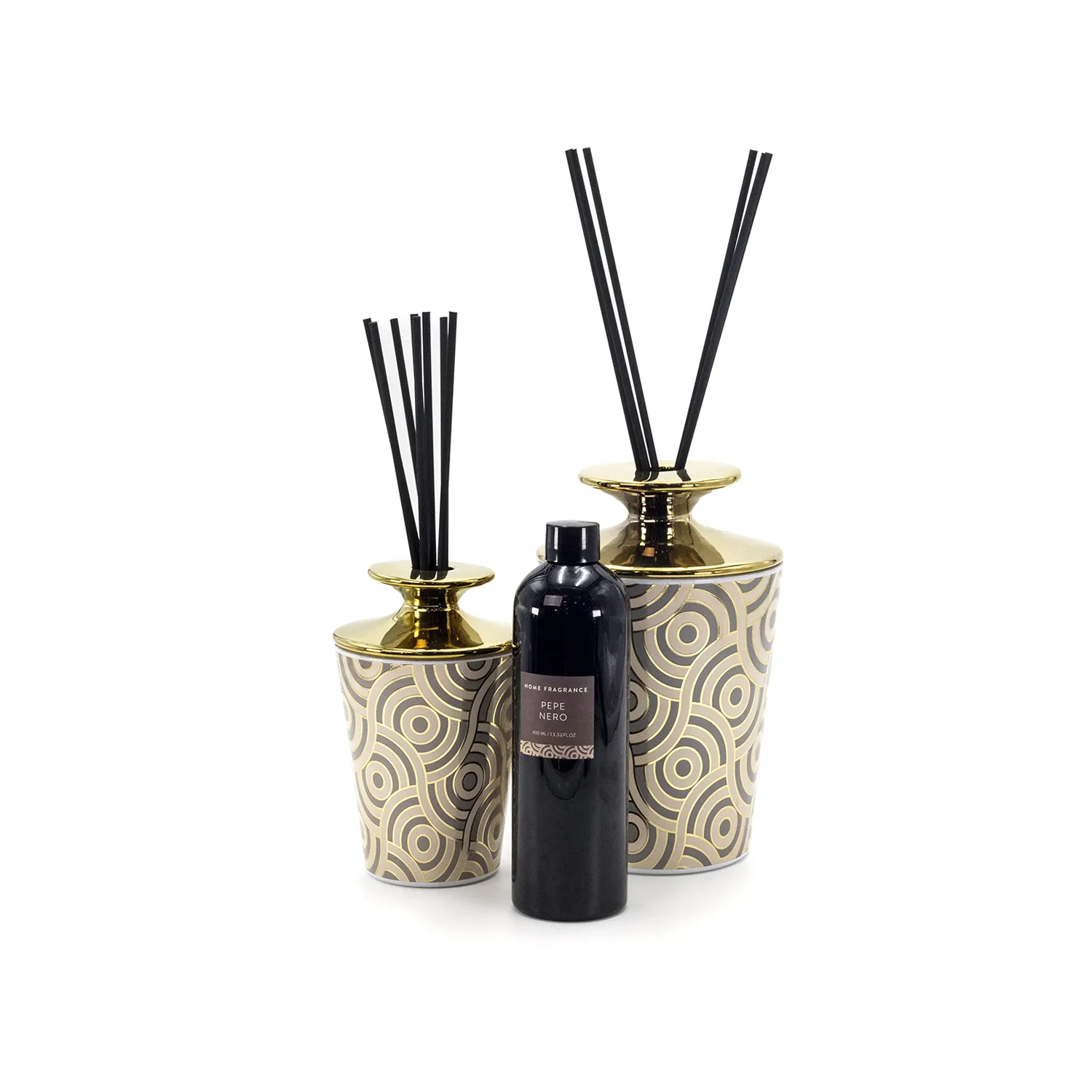 Profumatore per Ambiente con Bastoncini HYPNOTIC in Bottiglia ceramica Pepe Nero