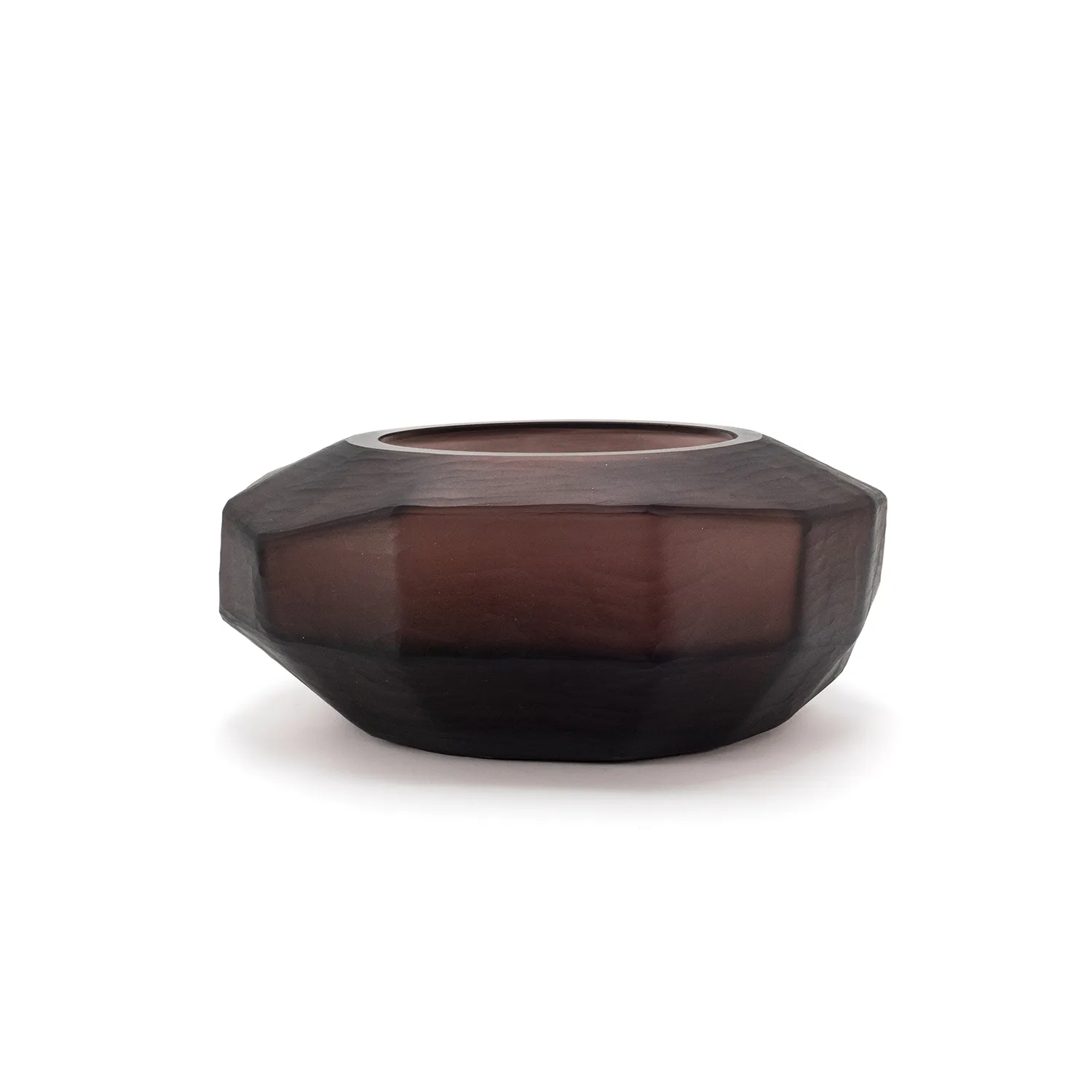 Second image of EDG VASO POLIEDRO BASSO ROSA ANTICO