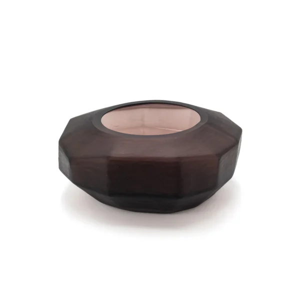 EDG VASO POLIEDRO BASSO ROSA ANTICO